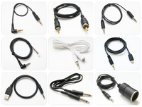 Câble audio AUX mâle plaqué or stéréo 3,5 mm/2,5 mm de 1 m en gros