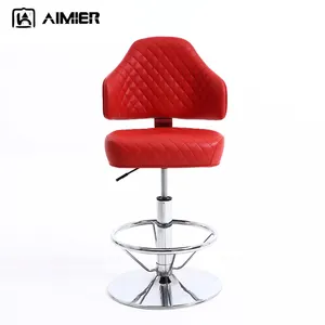 Chaises de café modernes à fentes réglables en hauteur, chaises à fentes en cuir rouge, vente directe d'usine