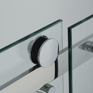 B038 - Porta <span class=keywords><strong>doccia</strong></span> scorrevole per <span class=keywords><strong>vasca</strong></span> da bagno senza telaio con vetro temperato e rivestimento facile da pulire - Product Image 3