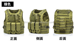 Gilet tactique Molle réglable pour femmes hommes tir en plein air avec pochette - Product Image 6