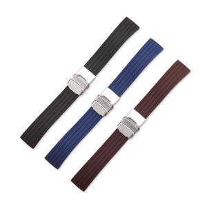 LAIHE Wholesale Silicone <strong>Rubber</strong> <strong>Watch</strong> Bands for Men Women 5 Colors-Black Brown Orange Red Blue Sizes 18mm 22mm Stock Available - Product Image 5