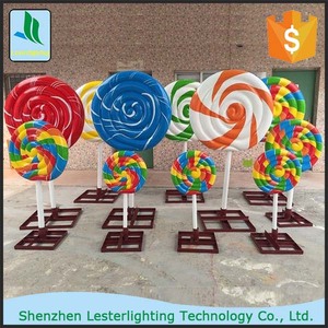 Grande Vente! géant Multicolore Sucettes En Fiber De Verre Sculpture pour Paysage, terrains de jeux, parc, Piscines, etc., - Product Image 2