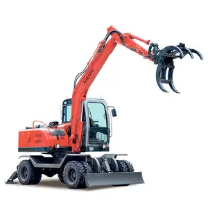 Jinggong Máy Xúc Grapple Với Log Grab Cho Máy Xúc Gỗ Gỗ Máy Bánh Xe Di Động Grapple Mía