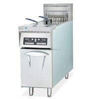 Freidora Doble Digital de 60L con 2 Tanques y 4 Canastas, Control por Programa Informático