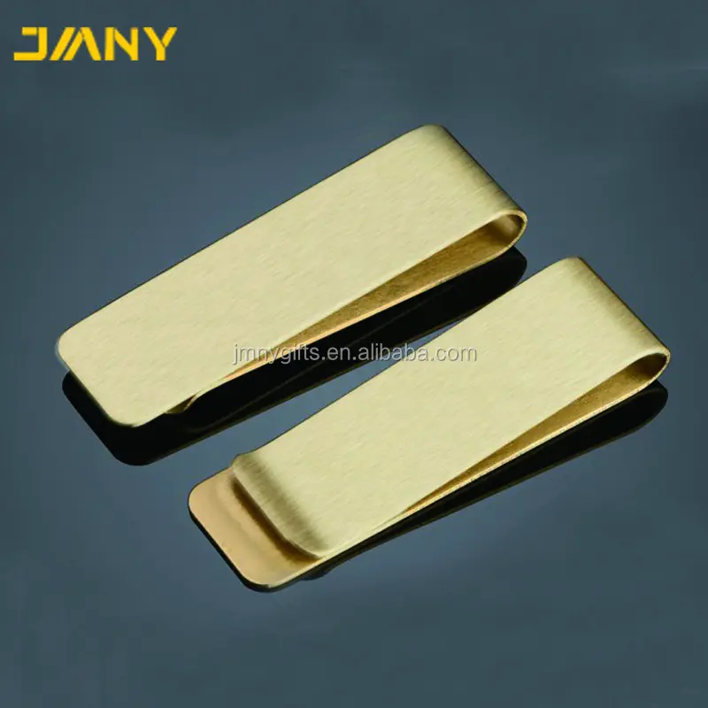 Custom Engraving Gold Classic Mirror Stainless Steel Metal Money Clip