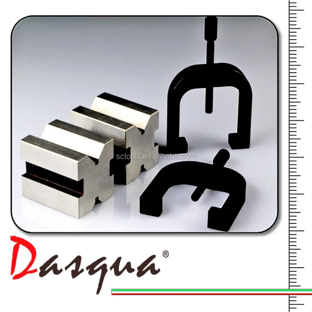 Dasqua 고정밀 기계 블록 클램프 도구 V 블록 클램프 세트 측정 도구
