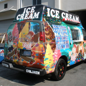 Ice <strong>Cream</strong> Car Vinyl <strong>Wrap</strong> for Food Van Decor - Product Image 3