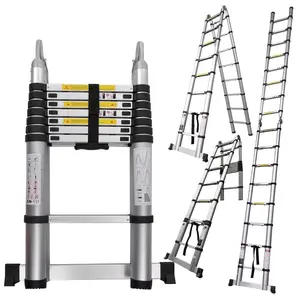 บันได Telescopic หยิบผลไม้เครื่องมือขยายกรอบอลูมิเนียมทนทานบันไดเก้าอี้อุตสาหกรรมบันได EN131 GS SGS 15.00KGS