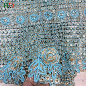 H & <span class=keywords><strong>D</strong></span> estilo caliente al por mayor Guangzhou bordado <span class=keywords><strong>neto</strong></span> tela fabricante telas africanas del cordón - Product Image 4
