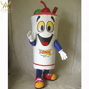 Outdoor promotion inflatable beverage / coffee drink mascot costume