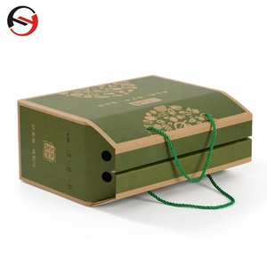 Gạo bánh bao bao bì hộp carton sóng có thể gập lại các tông thực phẩm giấy đóng gói Kraft zongzi Hộp quà tặng với dây thừng xử lý - Product Image 4