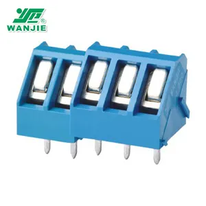 WANJIE Angled Fixed PCB Screw terminal block 45 Degree WJ330-5.0