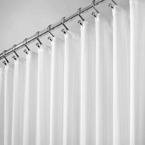 <span class=keywords><strong>Rideau</strong></span> <span class=keywords><strong>de</strong></span> <span class=keywords><strong>douche</strong></span> texturé en polyester blanc QJMAX <span class=keywords><strong>avec</strong></span> crochets pour salle <span class=keywords><strong>de</strong></span> bain - Product Image 1