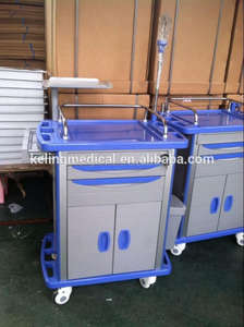 플라스틱 병원 비상사태 절차 트롤리 병원 서류정리 트롤리 자물쇠 물개를 가진 병원 충돌 손수레 - Product Image 5