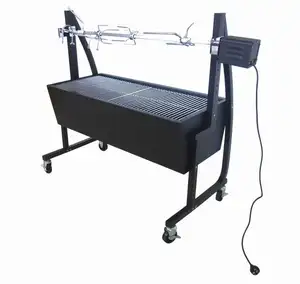 Cochon de lait rôtissoire gril extérieur charbon de bois rotatif moteur de barbecue gril électrique broche rôtissoire chariot Support en acier inoxydable