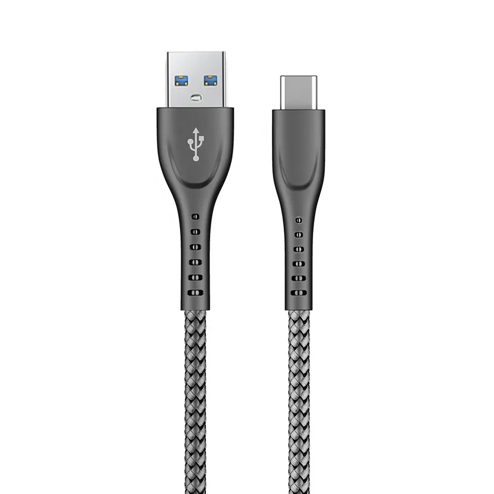 على استعداد للسفينة usb c كابل 0.3m 0.2m CE بنفايات موثق 3ft 6ft النايلون مضفر tpe pvc لماك كتاب كابل بيانات