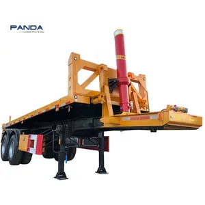 PANDA marka 20ft 40ft 45ft Üç Aks Devrilme Konteyner Taşıyıcı Yarı Römork Için Ulaşım
