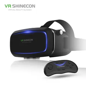 VR Shinecon 便宜的价格 3D 虚拟现实耳机，可调节肩带在 4.7-6 “之间，适用于 3D 电影和游戏