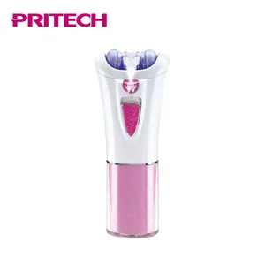 Epilator Penghilang Bulu Wajah Tubuh Wanita dengan Baterai PRITECH dengan Lampu Pintar