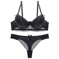 Ensemble de sous-vêtements brodés Sexy sans bretelles pour femmes coupe complète avec culotte de soutien-gorge en dentelle plus grande taille Sujetador costume à motif solide