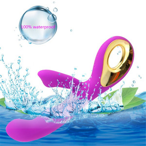 Mainan seks tongkat pemijat isi ulang Usb silikon 10 kecepatan Vibrator peluru ganda - Product Image 5