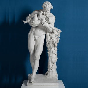 Statue célèbre de Silène et de Dionysos en marbre - Product Image 2