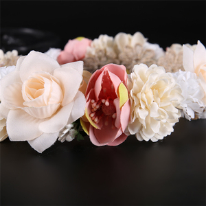 Corona <span class=keywords><strong>de</strong></span> <span class=keywords><strong>flores</strong></span> <span class=keywords><strong>para</strong></span> mujer, diadema <span class=keywords><strong>para</strong></span> fiesta, boda, niña, flor, cuero, cinta elástica, diadema <span class=keywords><strong>de</strong></span> <span class=keywords><strong>flores</strong></span>, corona, 2018 - Product Image 5