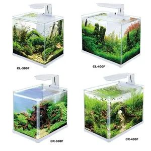 SOBO CL-300F/400F CR300F/400F Hot sale mini aqua scaping tank set high clear fish tank