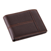 Dompet Pria Kulit Sapi Asli, Mode Splice Dompet Harga Dolar, Carteira Masculina