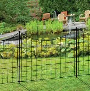 动物屏障围栏无挖花园装饰围栏防锈金属丝面板狗兔地桩边框