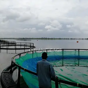 Gaiola de peixes de alta qualidade, hdpe/pe, gaiola flutuante para agropecuária em rio/lago/lago