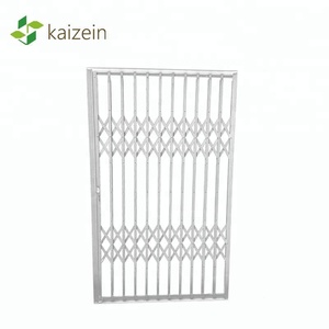 Barres de sécurité en acier galvanisé, fer forgé, double battant, grille <span class=keywords><strong>coulissante</strong></span> pour <span class=keywords><strong>porte</strong></span> - Product Image 3