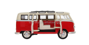 Autobús Clásico de Metal a Escala 1:24, de Retroceso, para Armar, de Metal Fundido a Presión - Product Image 2