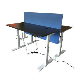 OTi meja Motor ganda ergonomis, Meja pengangkat tinggi kantor kustom pelacak kesehatan ruang kerja meningkatkan energi