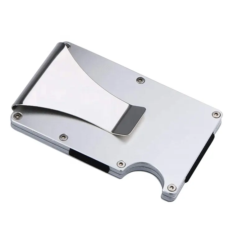 MRF-05 premium aluminium hard case Custom Metall Brieftasche Kreditkarte Halter, Aluminium Geld Clip Brieftasche mit rfid Blocking