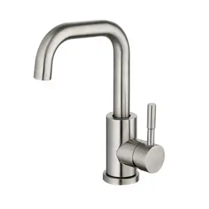 Rubinetto del bacino miscelatore del bacino SEM-1129 di alta qualità a collo lungo monocomando in acciaio inox bagno in ottone singola maniglia in ceramica