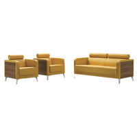 Neues Produkt Rundes Kleines Heimbüro mit Couch Executive-Sofa-Set Kunstleder Bürosofas