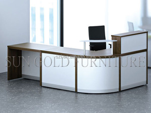 SUN GOLD cash counter reception modern <strong>office</strong> desk furniture modern <strong>office</strong> <strong>table</strong> design <strong>l</strong> <strong>shaped</strong> sz od224 - Product Image 5
