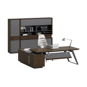 Mesa de oficina comercial de lujo de alta calidad, muebles de oficina de madera ejecutivos contemporáneos únicos - Product Image 5