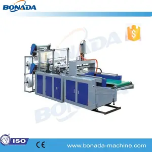 Winkelen plastic t-shirt nylon tas afdichting en snijmachine/HDPE t-shirt nylon tas maken machine