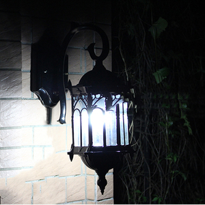 Candelabro de bronce negro <span class=keywords><strong>para</strong></span> exteriores, luces <span class=keywords><strong>para</strong></span> balcón residencial, E27, jardín, Retro, lámpara de pared LED - Product Image 2
