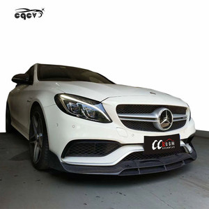 Kit Carrozzeria in Fibra di Carbonio per <span class=keywords><strong>Mercedes</strong></span> Benz Classe <span class=keywords><strong>C</strong></span> <span class=keywords><strong>W205</strong></span> 2013-2018, Labbro Anteriore, Diffusore Posteriore, Spoiler Posteriore, Restyling - Product Image 1
