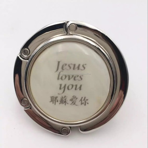 Iglesia plegable suspensión del bolso con el logotipo de láser de metal chapado en plata para EE. UU. - Product Image 5