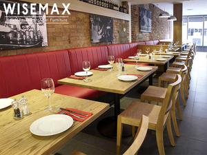 WISEMAX MUEBLES Moderno Comercial Cafetería Restaurante Cabina Sofá Personalizado Medio Círculo Botth Asientos Y Mesas Set - Product Image 6
