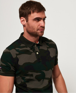 Polo da uomo con stampa mimetica personalizzata manica corta in cotone Pique di Design estivo - Product Image 2