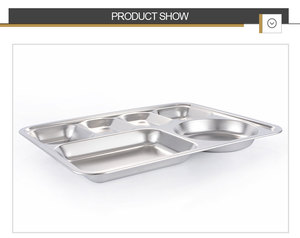 新製品卸売分割ディナープレート混乱ステンレス鋼トレイ中国から - Product Image 2
