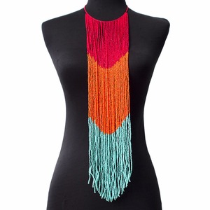 Bohemian <strong>Resin</strong> Beaded Long <strong>Necklaces</strong> Pendants Women Handmade <strong>Beads</strong> Collar Bib Choker Statement <strong>Necklace</strong> Ethnic Jewelry