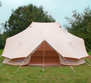 Tente <span class=keywords><strong>de</strong></span> camping en toile <span class=keywords><strong>de</strong></span> luxe pour hommes, perche à double pôle, style empire - Product Image 5
