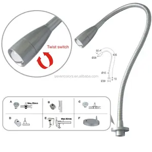 12v Led Reading Light/ Twist Switch Led Reading Lamp/ 1w Bedside Reading Lamp (SC-E101D)