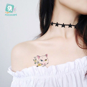 16 Hojas de <span class=keywords><strong>Tatuajes</strong></span> <span class=keywords><strong>Temporales</strong></span> Impermeables Variados, Diseño de Gato de Dibujos Animados, Tatuaje Adhesivo <span class=keywords><strong>para</strong></span> Mujer, Arte Corporal Sexy <span class=keywords><strong>para</strong></span> Brazo y <span class=keywords><strong>Cuello</strong></span>. - Product Image 1